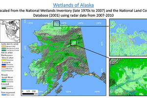 Map showing Alaska wetlands